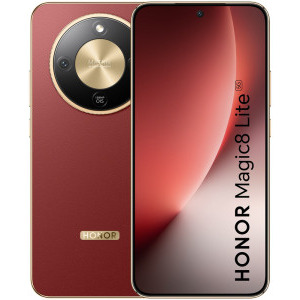 Smartphone Honor Magic8 Lite, 256GB, 8GB RAM, Dual SIM, 5G, Tri-Camera, Reddish Brown + casti Honor Choice Earbuds X7e Active