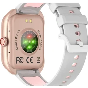 COLMi P86 roz-auriu, curea din silicon gri-roz