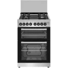 Aragaz Studio Casa VIVADUETTO60/60X, Mixt, 4 arzatoare, Sistem de siguranta, Aprindere integrata, Grill, Clasa A, 60 cm, Inox
