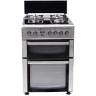 Aragaz Studio Casa FFM60/60INOX, Mixt, 4 arzatoare, Sistem de siguranta, Aprindere integrata, Grill, Clasa A, 60 cm, Inox
