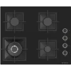 Plita incorporabila Studio Casa VIVACRY60BLK, Gaz, 4 arzatoare, Aprindere electrica integrata, Sistem de siguranta, Gratar fonta, 60 cm, Negru