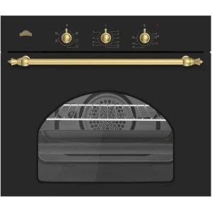 Cuptor incorporabil Nuova Cucina FEV60BKRETROSTAR, Electric, 60 L, Autocuratare catalitica, Clasa A, Negru