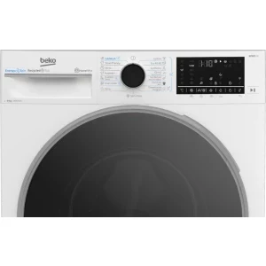 Beko B5WFU89415WB ES, 9 kg, 1400 RPM, Clasa A, ProSmart Inverter, EnergySpin, SteamCure, AquaWave, HomeWhiz, Alb