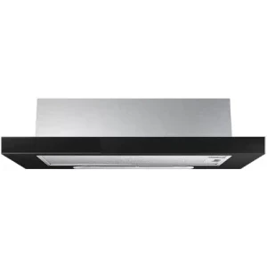 Hota incorporabila Studio Casa telescopica ISEO60BLKNEW, Putere de absorbtie 450 m3/h, 3 trepte, Clasa D, 60 cm, Negru