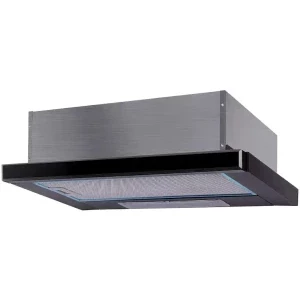Hota incorporabila Studio Casa telescopica 7072GLB, Putere de absorbtie 520 m3/h, 3 trepte, Clasa D, 60 cm, Negru