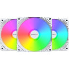 Ventilator Montech E28 PWM ARGB White ​Three Fan Pack
