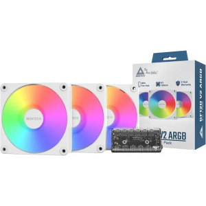 Montech GF120 V2 ARGB 120mm White ​Three Fan Pack