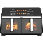 iHunt Friteuza cu aer cald Bro Dual, 2200W, 5 L + 5L, Negru