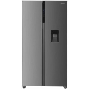 Frigider Side By Side Heinner HSBS-HM439NFINVXWDD, 439 L, Clasa D, Full No Frost, Inverter, Dozator de apa, Control electronic, Iluminare LED, 177 cm, Inox