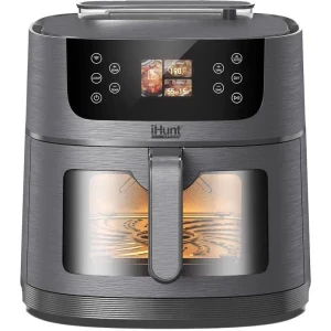 iHunt Friteuza cu aer cald Bro AI Steam, 1800W, 8L, Gri