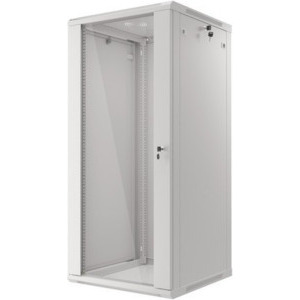Lanberg WF01-6627-10S 27U, Wall mount, 600 x 600, Glass door, Grey