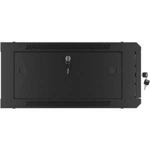 Lanberg WF01-6604-10B 4U, Wall mount, 600 x 600, Glass door, Black