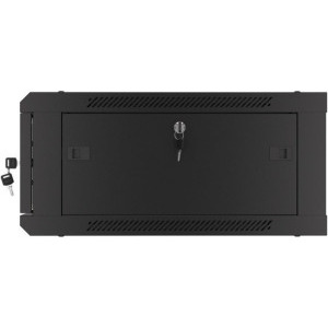 Lanberg WF01-6604-10B 4U, Wall mount, 600 x 600, Glass door, Black