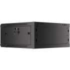 Lanberg WF01-6604-10B 4U, Wall mount, 600 x 600, Glass door, Black