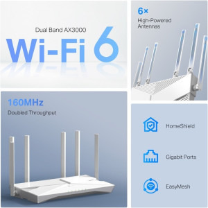 TP-LINK Gigabit ARCHER AX56 AX3000 Dual-Band WiFi 6