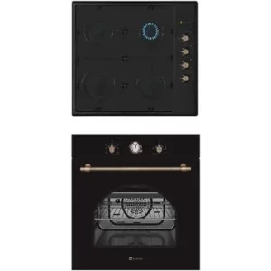 Pachet incorporabil Studio Casa Nero Cuptor electric & Plita pe gaz, Negru