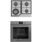 Pachet incorporabil Studio Casa Duo Modern Parma Glass Cuptor electric & Plita pe gaz, Gri