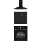 Pachet incorporabil Studio Casa Dolce Vita Cuptor electric & Plita pe gaz & Hota decorativa, Negru