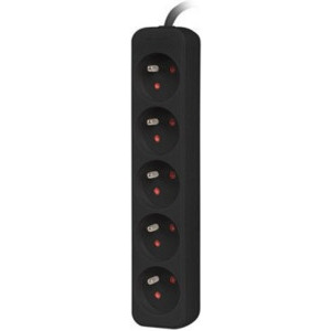 Lanberg PS0-05E-0300-BK, 5x Type E, 3m, Black