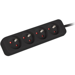 Lanberg PS0-04E-0150-BK, 4x Type E, 1.5m, Black