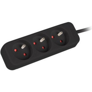 Lanberg PS0-03E-0300-BK, 3x Type E, 3m, Black