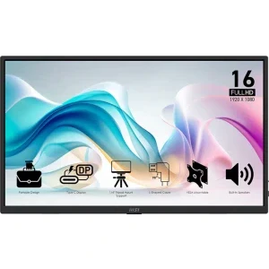 Monitor LED MSI Portabil PRO MP165 E6 15.6 inch FHD IPS 4 ms 60 Hz USB-C
