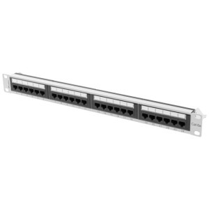 Accesoriu retea Lanberg Patch panel 19 inch 24 porturi CAT6a UTP Grey