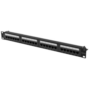 Accesoriu retea Lanberg Patch panel 19 inch 24 porturi CAT6a UTP Black