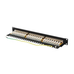 Lanberg Patch panel 19 inch 24 porturi CAT6a FTP Black