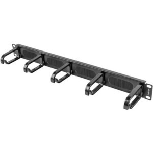Lanberg Panou management cabluri 19 inch, 5 suporturi, tip B, Negru