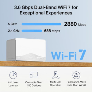 MERCUSYS Gigabit Halo H25BE Dual-Band WiFi 7 3buc