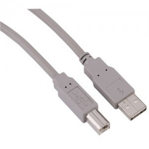 Cablu periferice Hama USB 2.0 Male tip A - USB 2.0 Male tip B, 1.8m, gri