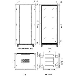 Xcab 42U stand alone, 42U80100S