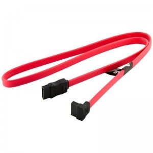 4World SATA-II Female - SATA-II Female, conector 90 grade, 0.6m, rosu