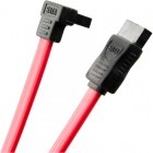 4World SATA-II Female - SATA-II Female, conector 90 grade, 0.6m, rosu