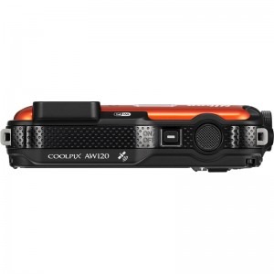 Nikon COOLPIX AW120 Portocaliu Adventure kit + Card 16GB + Geanta
