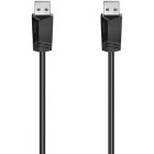 Cablu periferice Hama USB tip A 2.0 Male la USB tip A 2.0 Male, 1.5 m, Negru