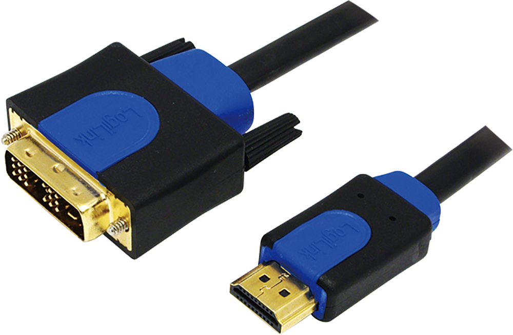 Cablu video Logilink HDMI Male - DVI-D Male, 5m, negru