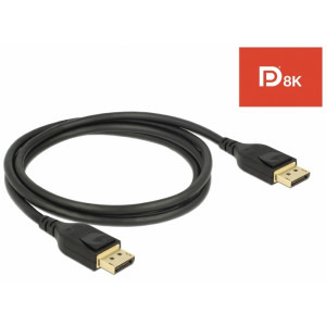 DeLOCK DisplayPort Male - DisplayPort Male, v1.4, 2m, negru