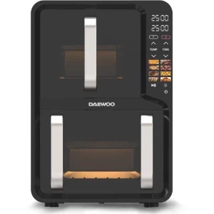 Daewoo Friteuza cu aer cald DAF2X1100UDB, 3000W, 5 L + 7L, Negru