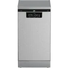Masina de spalat vase Beko BDFS26050XQ, Slim, 10 seturi, 6 programe, Clasa B, ProSmart Inverter, AquaIntense, SelfDry, WaterSafe, 45 cm, Inox