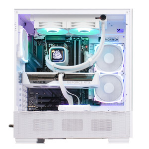 Gaming DRAGON Epic Alb, AMD Ryzen 7 7800X3D 4.2GHz, 32GB DDR5, 2TB SSD, RTX 5070 12GB GDDR7, Iluminare RGB