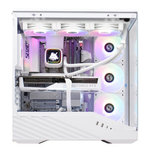 Gaming GREUCEANU Streaming Edition Alb, AMD Ryzen 9 9950X3D 4.3GHz, 32GB DDR5, 2TB SSD, RTX 5070 Ti 16GB GDDR7, Iluminare RGB, Windows 11 Home (Game Ready)