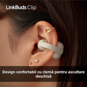 Sony In-Ear, LinkBuds Clip WF-LC900B, True Wireless, Bluetooth, IPX4, AI Voice Assist, Black
