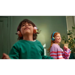 Philips On-Ear pentru copii TAK4200MP/00, Wireless, Bluetooth, Lumini LED, Violet
