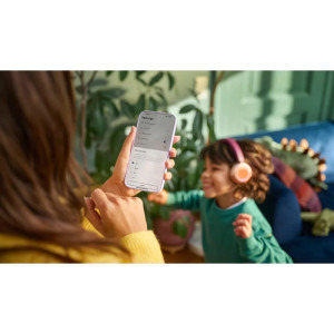 Philips On-Ear pentru copii TAK4200MP/00, Wireless, Bluetooth, Lumini LED, Violet