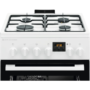 Electrolux LKK560232W, Mixt, 4 arzatoare, Sistem de siguranta, Aprindere integrata, SteamBake, Multilevel Cooking, Timer, Grill, AirFry, Clasa A, 50 cm, Alb