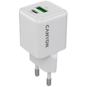 Incarcator retea Canyon GaN, 1x USB, 1x USB-C, Power Delivery 20W, tehnologie Quick Charge 3.0