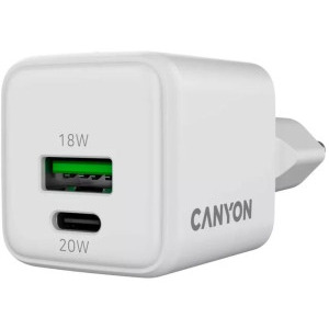 Canyon GaN, 1x USB, 1x USB-C, Power Delivery 20W, tehnologie Quick Charge 3.0