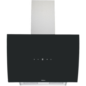 Hota Tesla decorativa DD600AXB, Putere de absorbtie 630 m3/h, 3 trepte de viteza, Iluminare LED, 60 cm, Inox/Negru